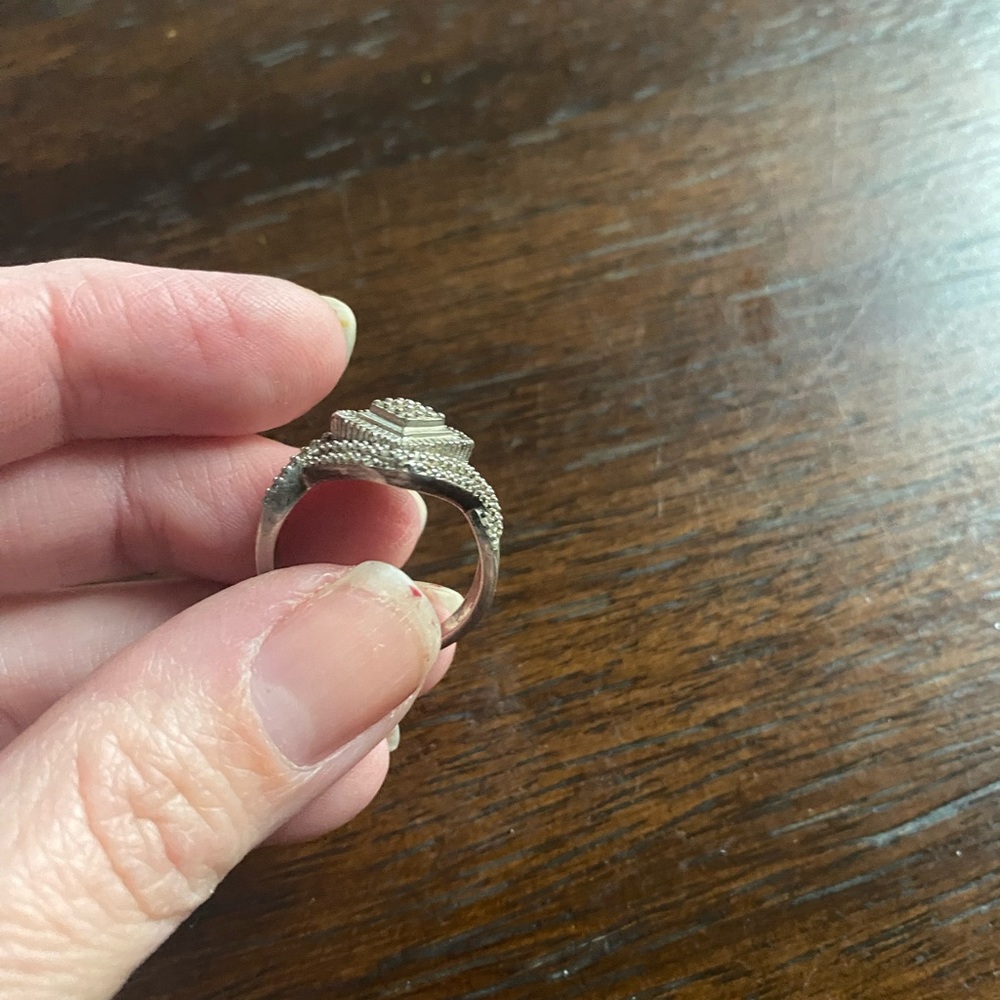 Diamond Shaped Sterling Silver Ring - image 4